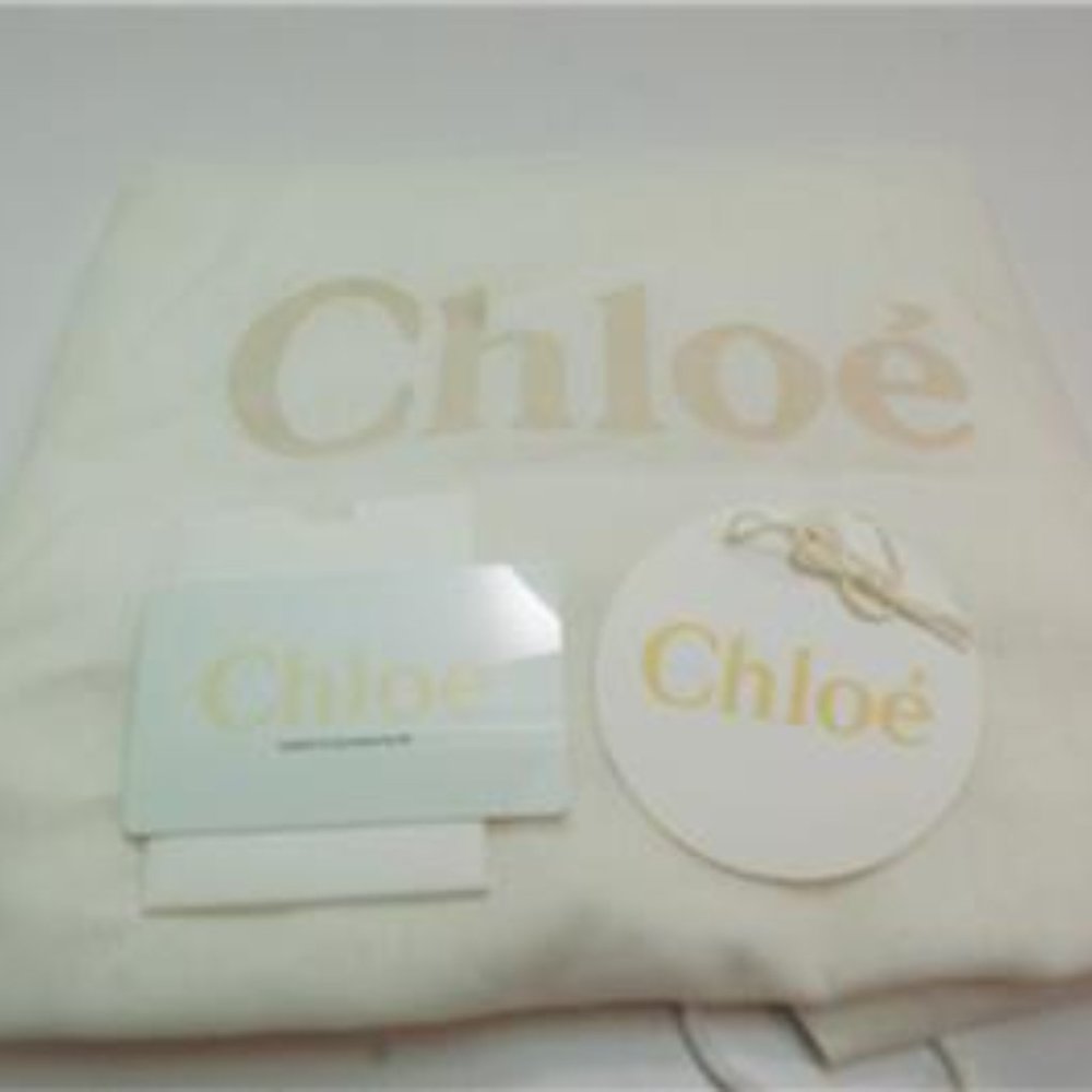 Auth Chloe Marcie Medium Shoulder Bag Leather Peal Gold - Picture 14 of 15